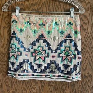 Express Aztec‎ Geometric sequence Skirt XS